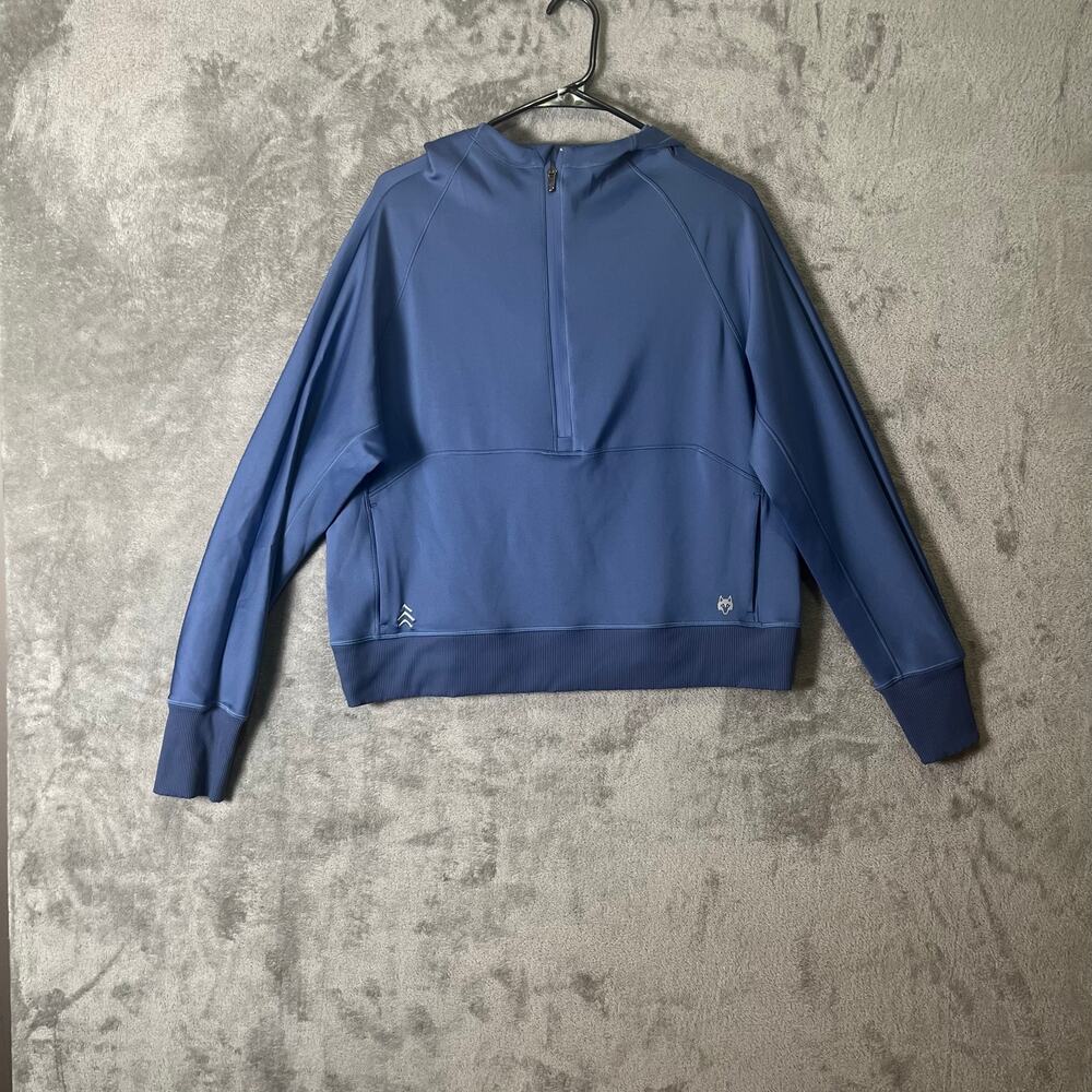 Greyson Nash Half-Zip Sweatshirt Size Large Performance Material Breathable Blue